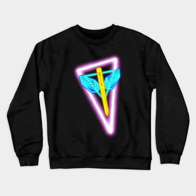 Neon Guardian Crewneck Sweatshirt by PurgatoryArchaeologicalSurvey